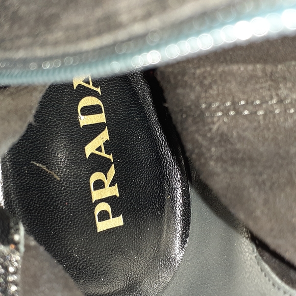 Prada black suede leather heeled boots size 37 size 7 - Picture 13 of 13